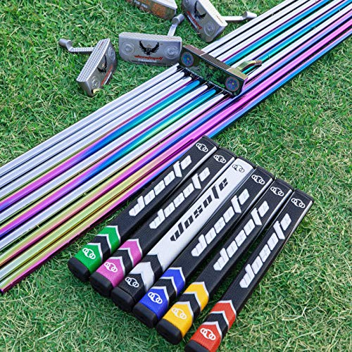 Zenesty Golf Putter Grips Midsize for Men 45g 2.0 Fit Most Iron Club Pistol Shape Lightweight Tacky Surface Delicate Pattern Soft Polyurethane Material Comfortable Feel (Black Orange) - Image 5