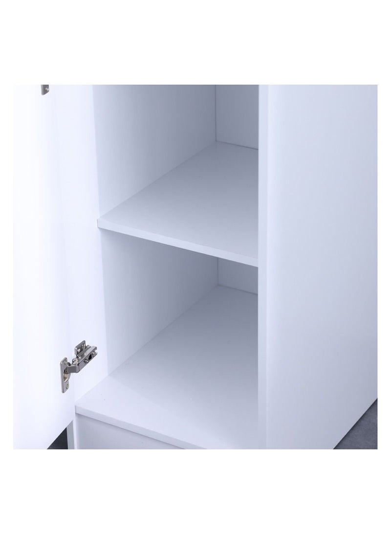 DANUBE HOME خزانة ملابس Supreme بباب واحد مع مرآة لتعليق الملابس رف تخزين قوي إضافي منظم بتصميم حديث خزانة موفرة للمساحة لغرفة النوم - أبيض - Image 3