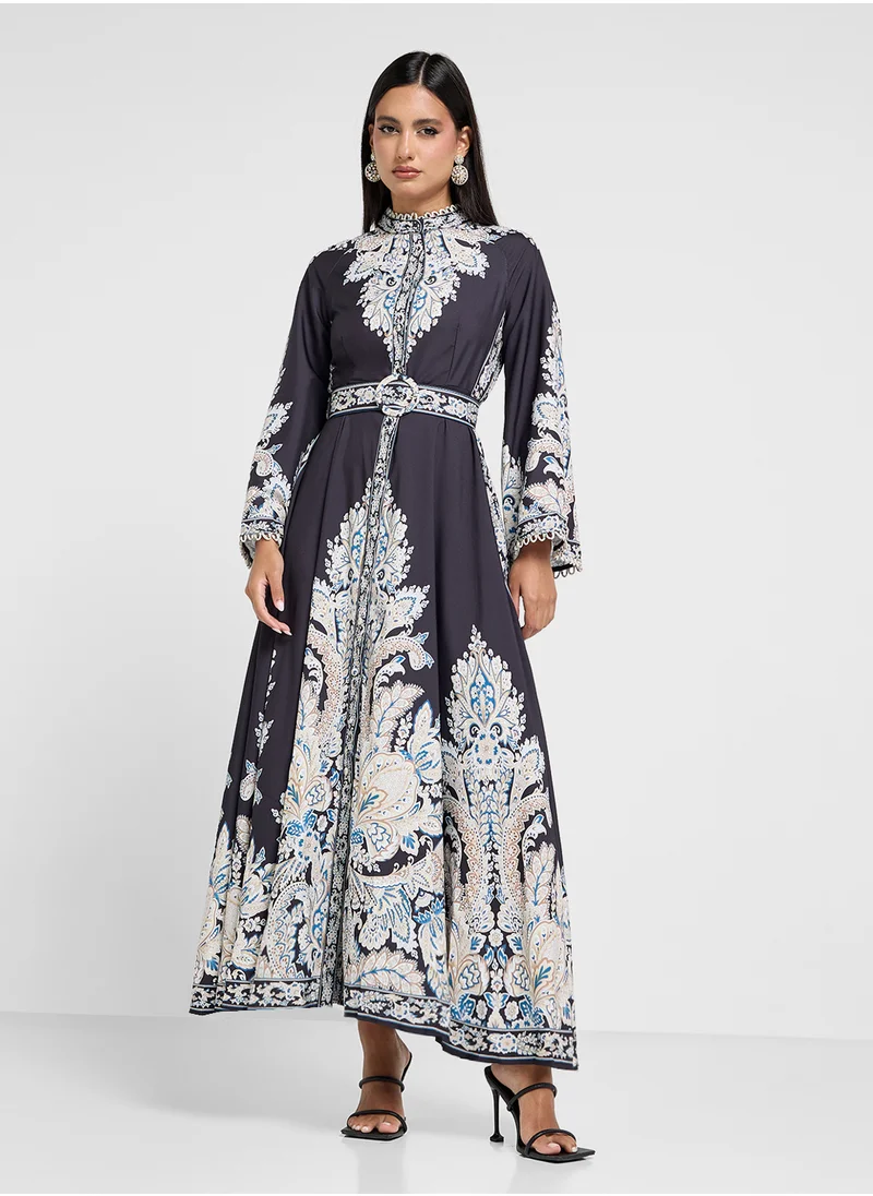 Khizana Abstract Print Dress