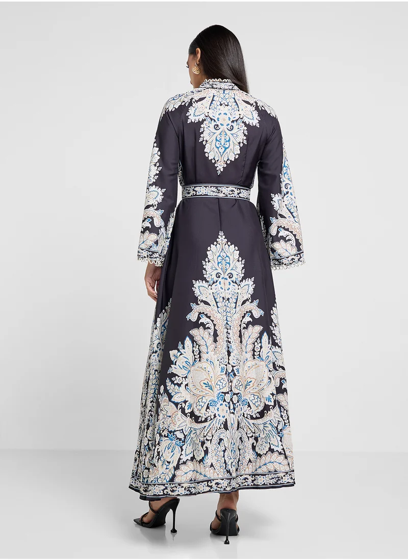 Khizana Abstract Print Dress