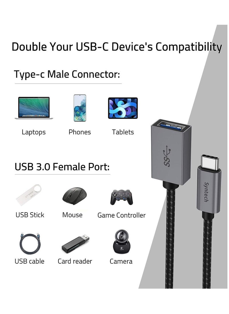 Syntech - USB C to USB Adapter, (2 Pack) USB C to USB3 Adapter,USB Type C to USB,Thunderbolt 3 to USB Female Adapter OTG Cable Compatible with iPad Air 2020, MacBook Pro, Air and More - Image 1