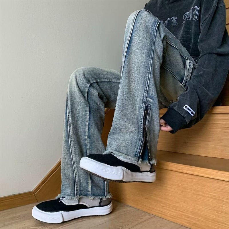 Unisex Classic Denim Jeans Loose Fit Daily Outdoor Wear - Image 5