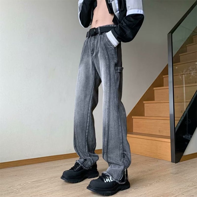 Unisex Classic Denim Jeans Loose Fit Daily Outdoor Wear - Image 4