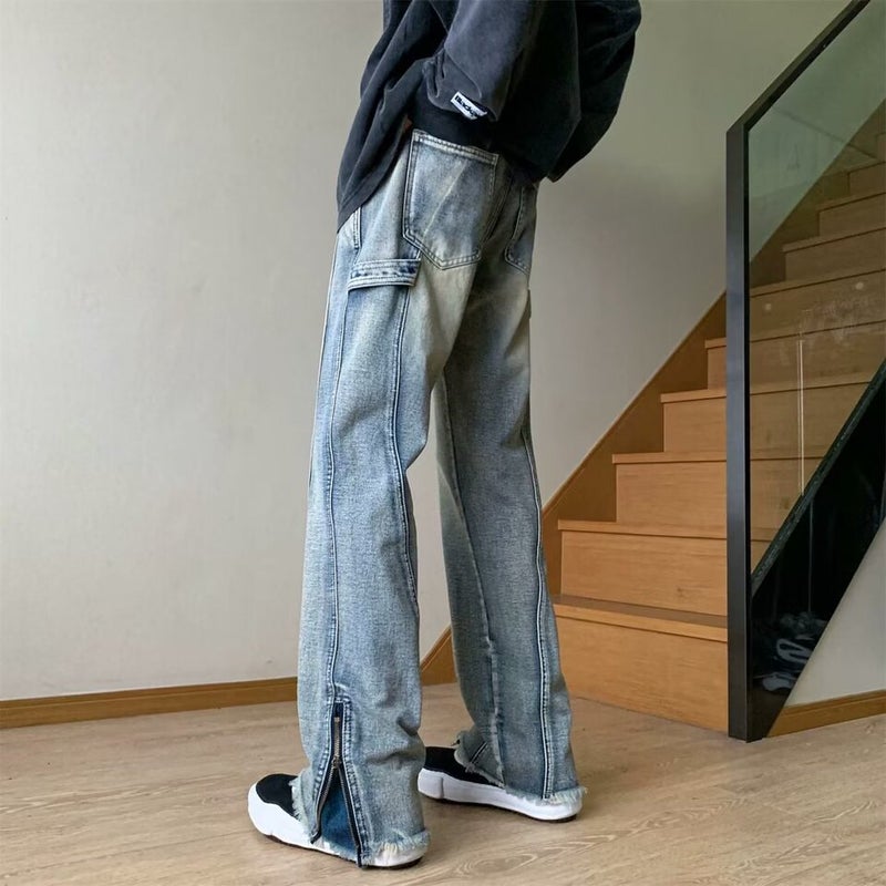 Unisex Classic Denim Jeans Loose Fit Daily Outdoor Wear - Image 2