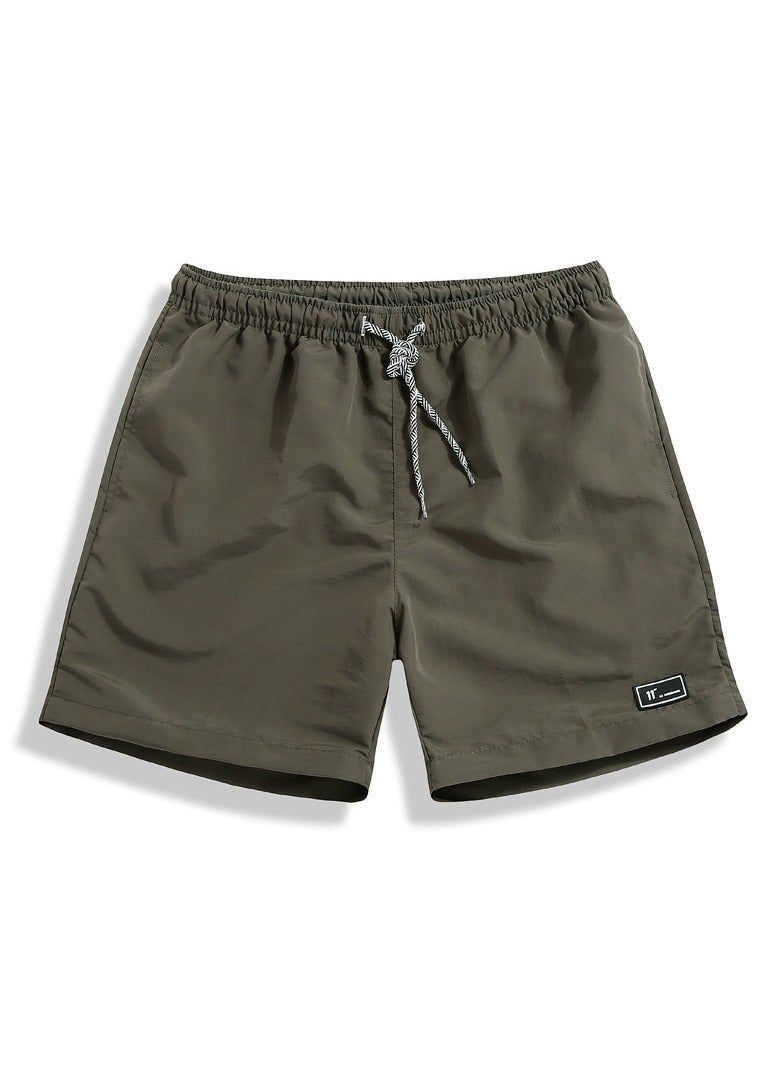 general Solid Breathable Quick Dry Shorts  Army Green - Image 1