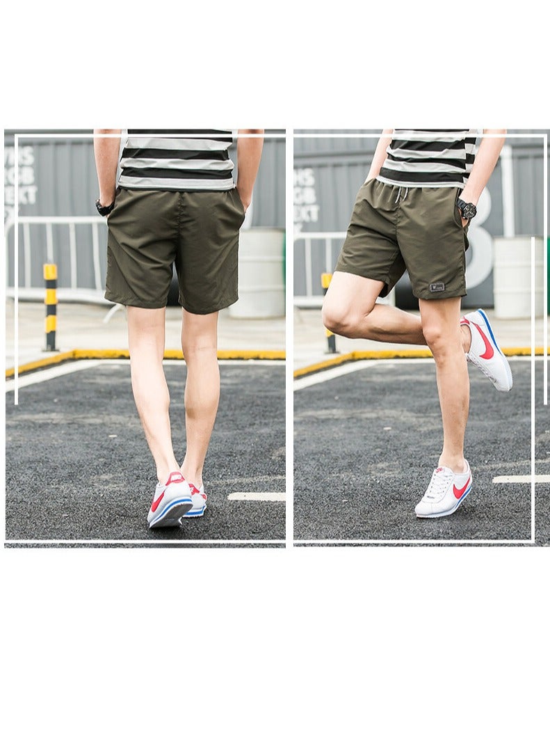 general Solid Breathable Quick Dry Shorts  Army Green - Image 2