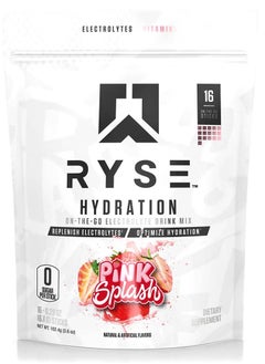 RYSE Hydration Electrolytes Sticks, Pink Splash, 16 Sticks 