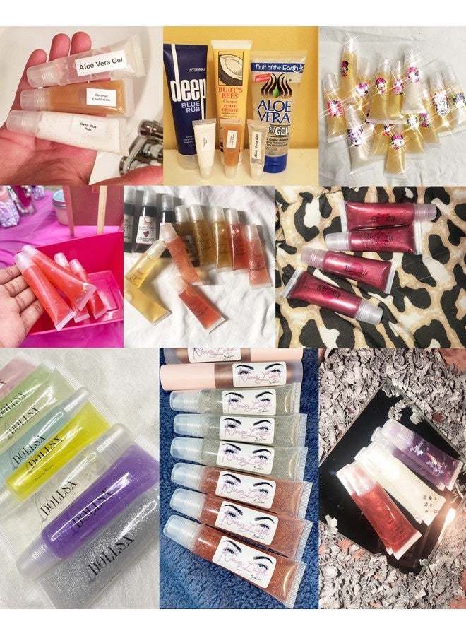 HONBAY 10Pcs 8Ml Refillable Clear Empty Lip Gloss Balm Containers Soft Empty Tubes - Image 4