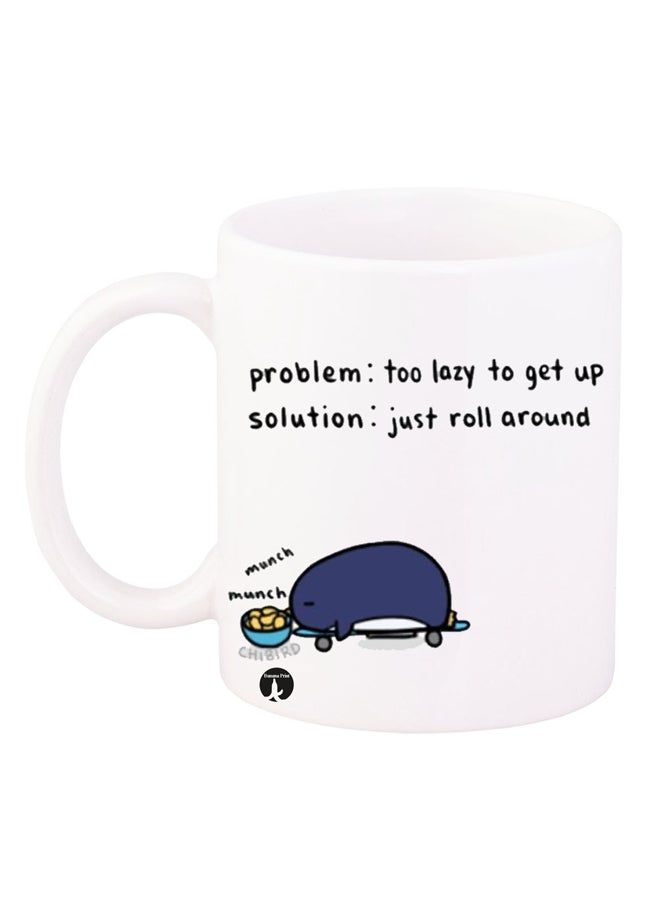 RKN Printed Coffee Mug White/Black/Blue 12ounce - Image 2