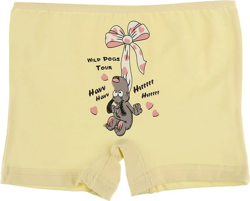 Donella 10 Pcs Colored Dog Printed Girl's Shorts - 425037