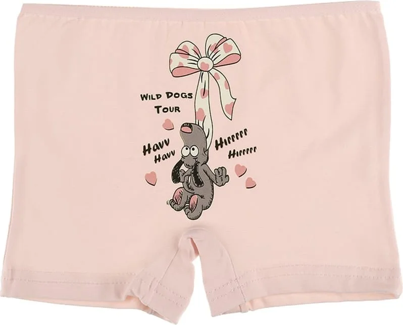 Donella 10 Pcs Colored Dog Printed Girl's Shorts - 425037