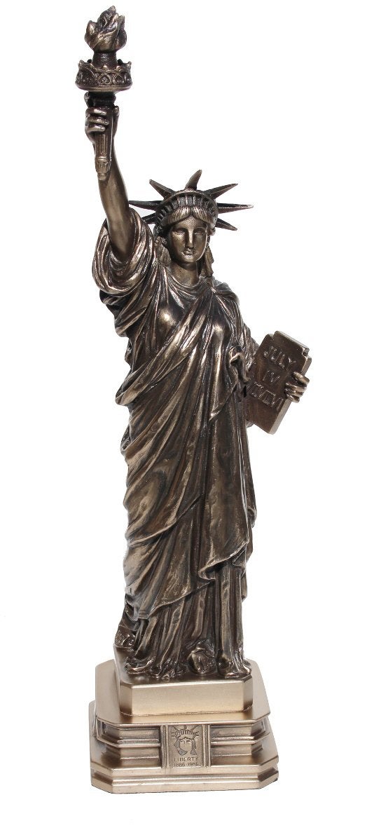 1238 Inch The Statue of Liberty Cold Cast Bronze Sculpture Figurine