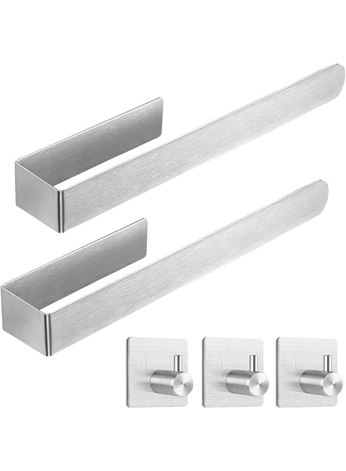 VOXIV حامل مناشف - رف مناشف مثبت على الحائط للحمام أو المطبخ - قضيب مناشف معدني متين ومقاوم للصدأ بتصميم عصري موفر للمساحة - Image 1