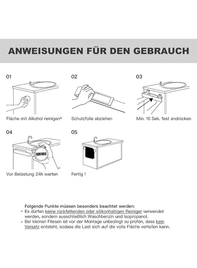 VOXIV حامل مناشف - رف مناشف مثبت على الحائط للحمام أو المطبخ - قضيب مناشف معدني متين ومقاوم للصدأ بتصميم عصري موفر للمساحة - Image 3