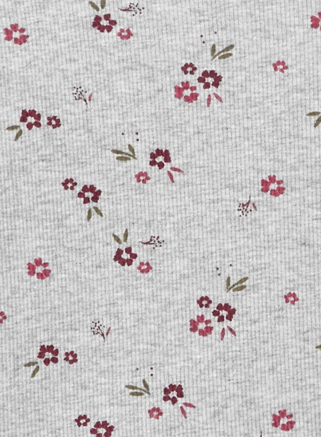Simple Joys by Carter's Girls' Stretch Rib Dresses, Plum, Floral, 8 - Image 5