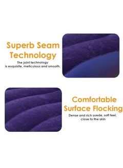 Midwest Inflatable Flocked Lounger Air Sofa, Portable Inflatable Couch, Air Sofa Bed Lazy Lounger Chair, Cozy Sleeping Camping Sofa Bed for Outdoor Hiking Beach Home Park Travel Indoor Use (BLUE)  - Image 4