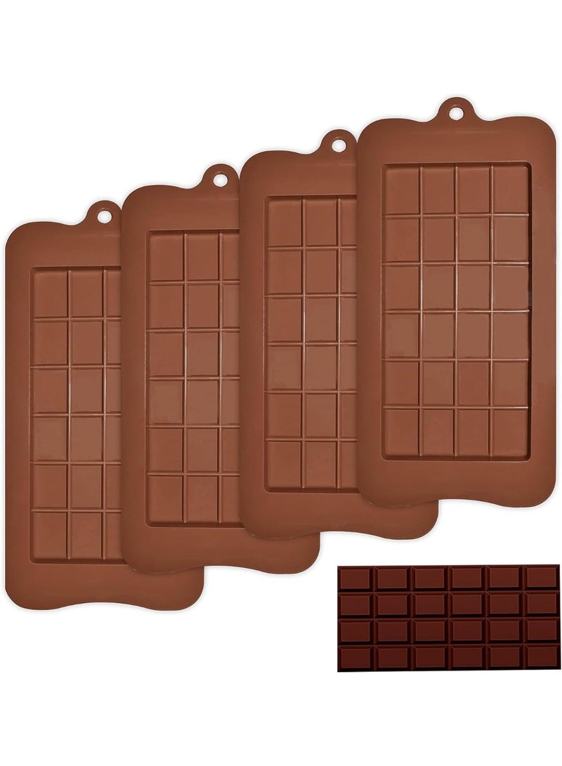 Queens Chocolate Molds, 4PCS Food Grade Silicone Chocolate Bar Mold, DIY Baking & Pastry Tools, Create Delicious Chocolates with Ease (Brown)  - Image 1