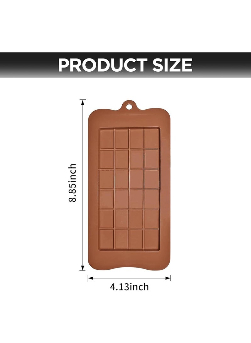 Queens Chocolate Molds, 4PCS Food Grade Silicone Chocolate Bar Mold, DIY Baking & Pastry Tools, Create Delicious Chocolates with Ease (Brown)  - Image 2