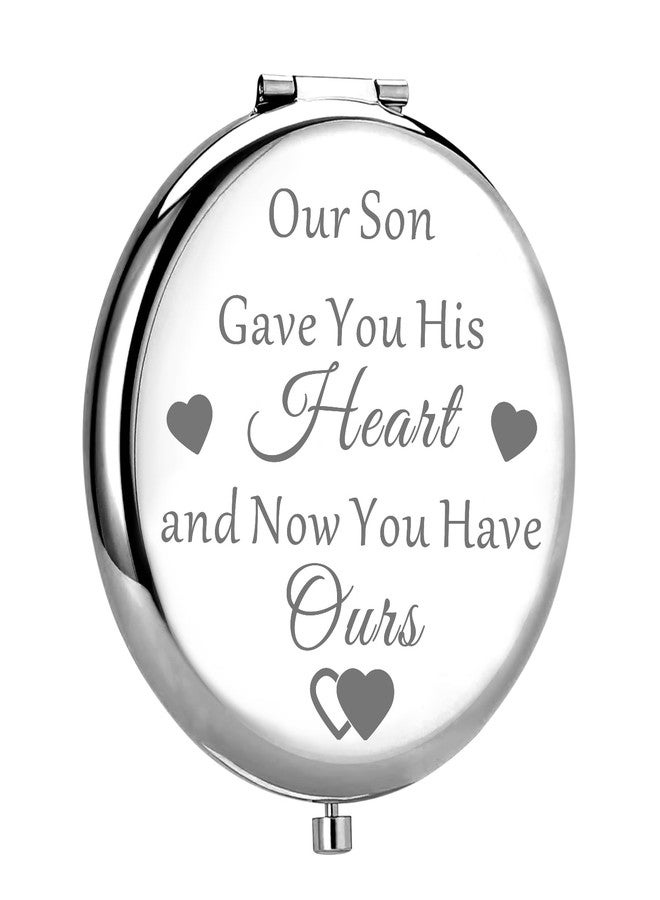 MYOSPARK Daughter in Law Compact Makeup Mirror Bride to Be Wedding Day Keepsake Gift from Mother in Law - Image 1