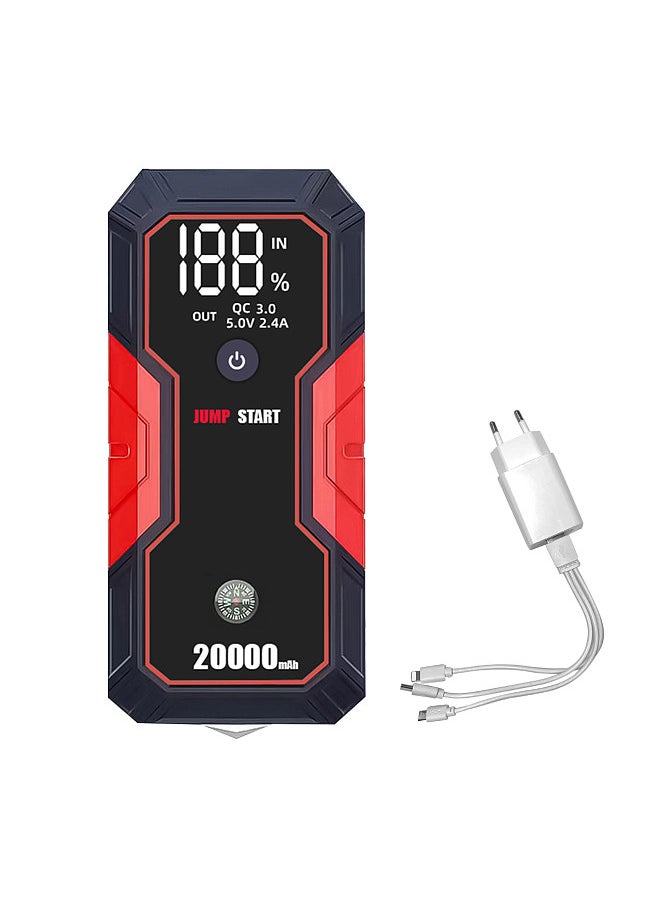 Generic - Portable Car Jump Starter 20000mAh 12V Car Battery Starter(up to 5.0L Gas, 3.5L Diesel Engines),USB Quick Charge, Fast Wireless and Flashlight - Image 1