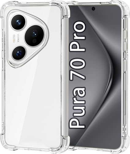 USTIYA Case for Huawei Pura 70 Pro Pro Pro Plus Transparent TPU Four Corners MilitaryGrade Protection Cover - Image 1