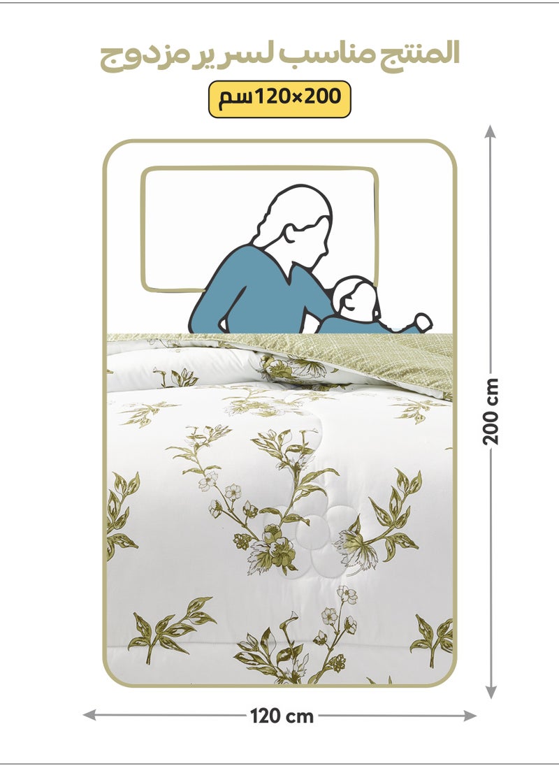 Donetella Bedding Comforter Set Single Size, 4-Pcs Bed Set Fits 120x200 Cms -Printed Bedding Set-All Season- Brushed Microfiber (طقم مفرش سرير فندقي)  - Image 2