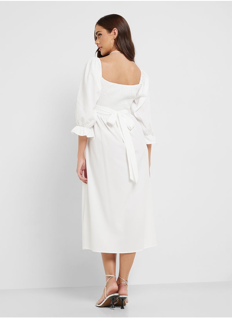 Ginger Ruffle Detail A Line Maxi Dress  - Image 2