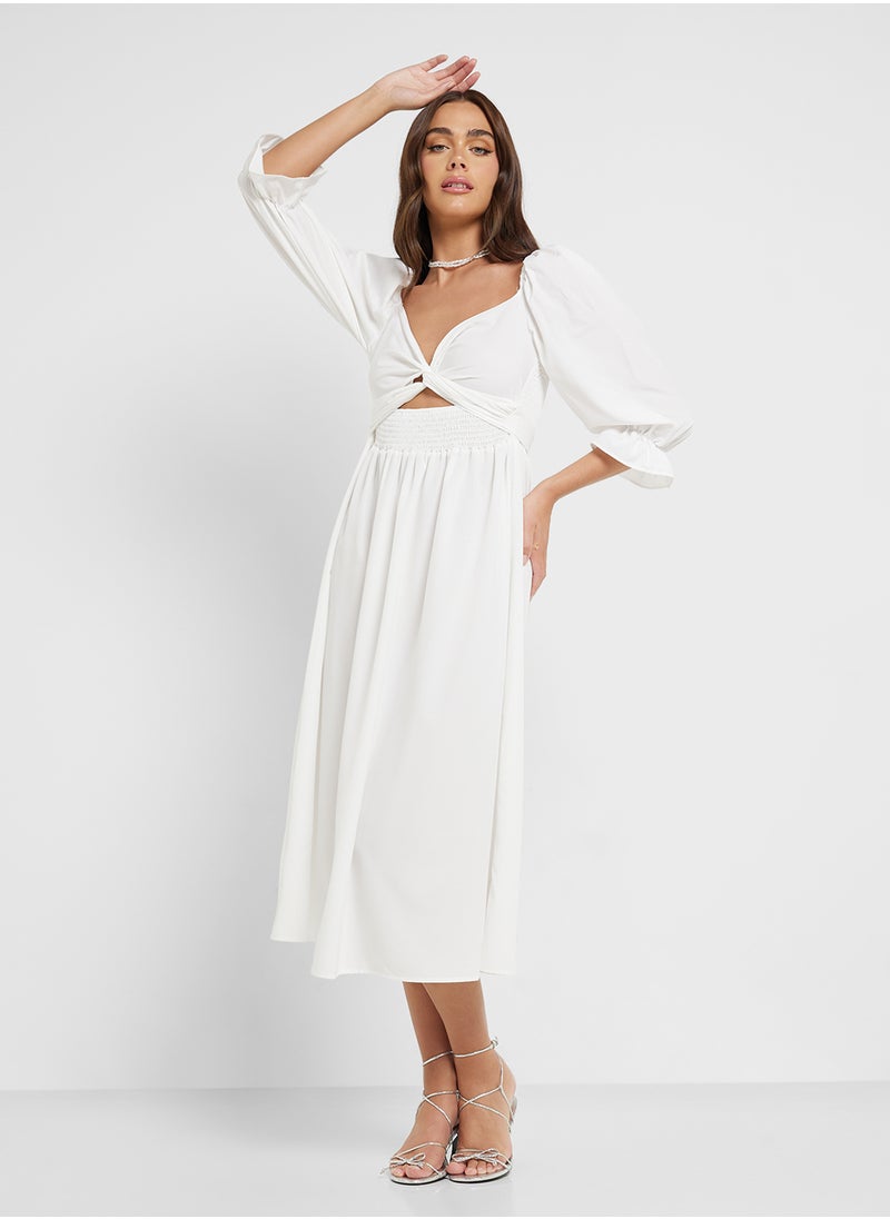 Ginger Ruffle Detail A Line Maxi Dress  - Image 4