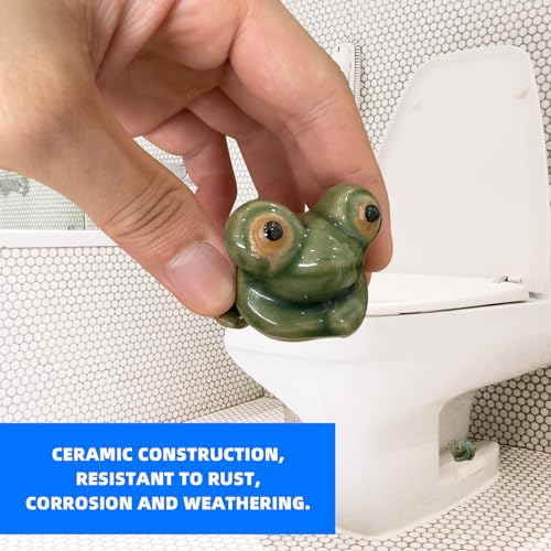 LJZP 4Pcs Toilet Bolt Caps, Ceramic Toilet Bolt Covers Frog & Turtle Toilet Bolt Covers Decorative, Toilet Floor Bolt Caps for Bathroom Cute Decor - Image 5