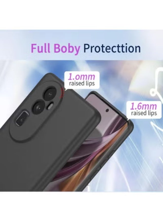 تايجر Case for Huawei Nova 12i with Tempered Glass Screen Protector – Soft Flexible Silicone TPU Bumper, Shockproof Anti-Scratch Protective Cover for 6.7" Display (Black) - Image 2