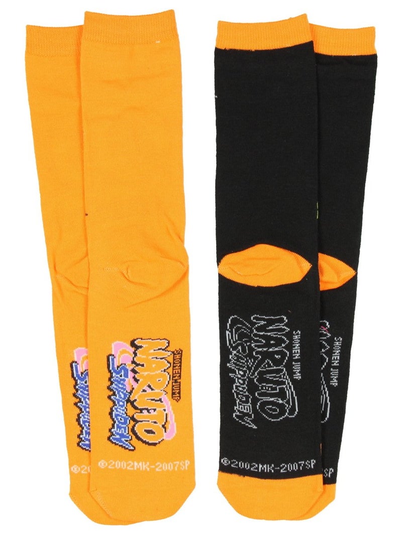 Naruto Anime Naruto Shippuden Unisex 2 Pair Crew Cut Socks Cosplay One Size - Image 2