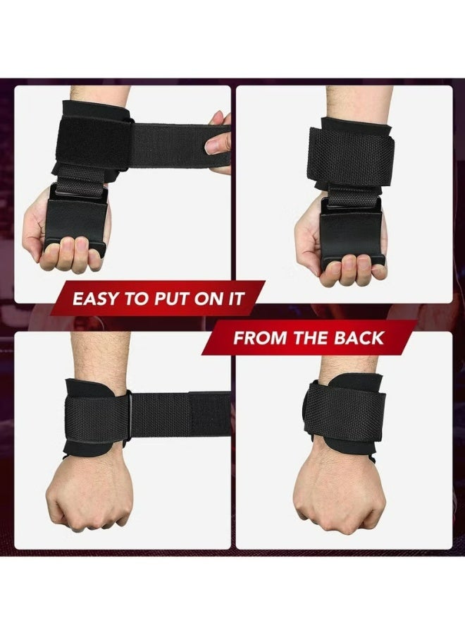2 Pcs Weight Lifting Hooks Weightlifting Hooks Weightlifting Gloves Wristbands Gym Gloves Gym Protective Gear Wrist Support Wrist Straps for Deadlifts and Daily Gym Workouts - Image 4