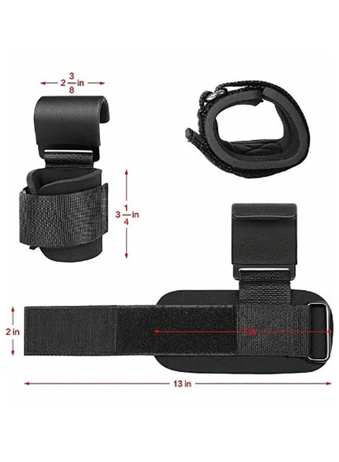 2 Pcs Weight Lifting Hooks Weightlifting Hooks Weightlifting Gloves Wristbands Gym Gloves Gym Protective Gear Wrist Support Wrist Straps for Deadlifts and Daily Gym Workouts - Image 2