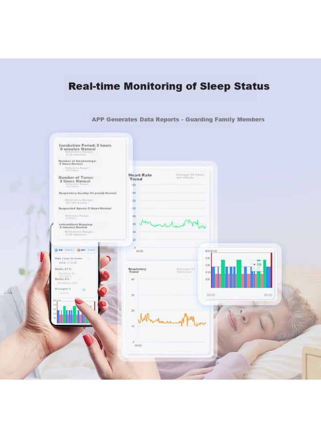 Love Care Aiqiangua M1care Free Version Smart Bracelet + Ue Sleep Monitoring Radar - Image 5
