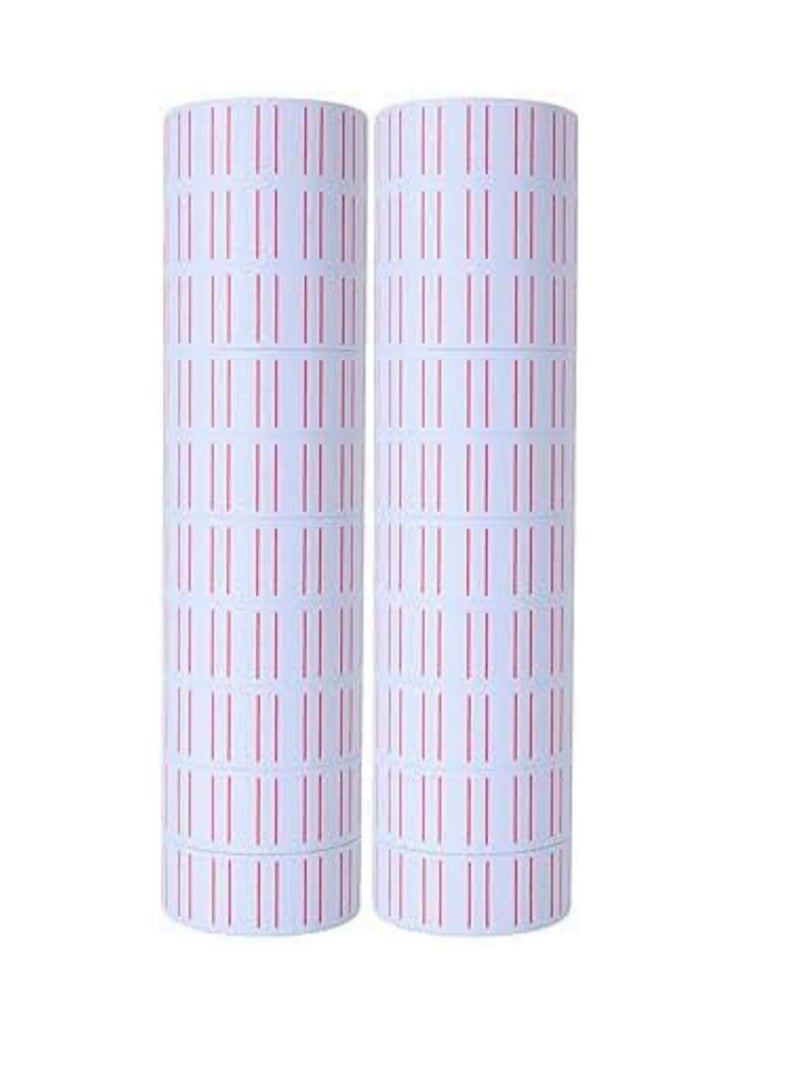 Terabyte Single Line Pricing Label White (2 ROLL) - Image 1