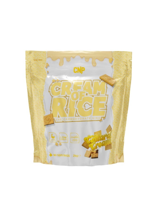 CNP Cream of Rice The Carbohydrate King Custard Cream Flavor 2kg – Clean High-Carb Energy for Performance & Muscle Fuel - Image 1