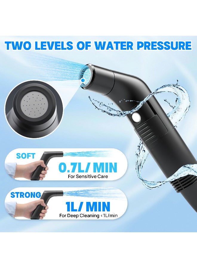 JOUDIYA Electric Travel Bidet Set, Portable Travel Bidet Sprayer with Foldable 5L Water Bag and Carry Bag, Wireless Rechargable Handheld Portable Shattef Sprayer with 1.2m Hose, 2 Models, Great for Hygiene at Home and Outdoor Travel, Camping - Image 5