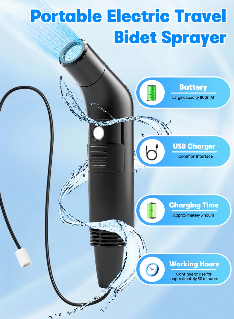 JOUDIYA Electric Travel Bidet Set, Portable Travel Bidet Sprayer with Foldable 5L Water Bag and Carry Bag, Wireless Rechargable Handheld Portable Shattef Sprayer with 1.2m Hose, 2 Models, Great for Hygiene at Home and Outdoor Travel, Camping - Image 4
