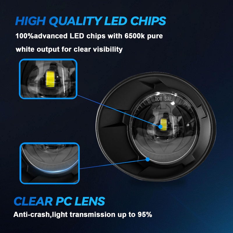 SINYATO INDUST LED Fog Lights for 2010-2013 Chevrolet Camaro, Front Driving Fog Lamps Assembly Replacement Kit, Clear Lensï¼ˆ1 Pairï¼‰ - Image 3