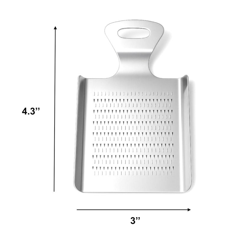 Natier Compact Stainless Steel Grater, Mirror-Polished Grinder for Garlic, Ginger, Nutmeg, Wasabi and Chocolate - Image 3