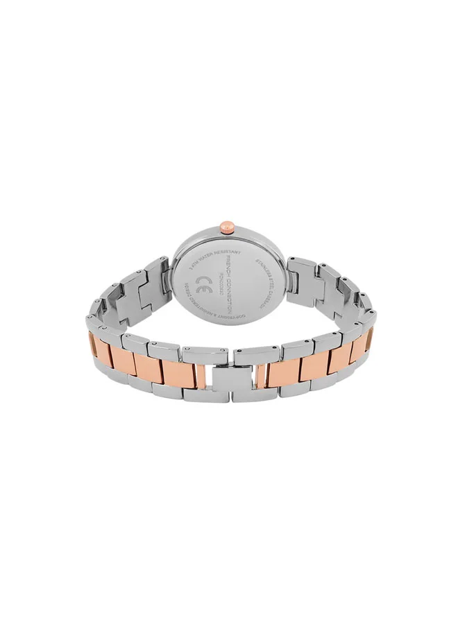 French Connection 33mm Women's Quartz Watch with Silver Dial