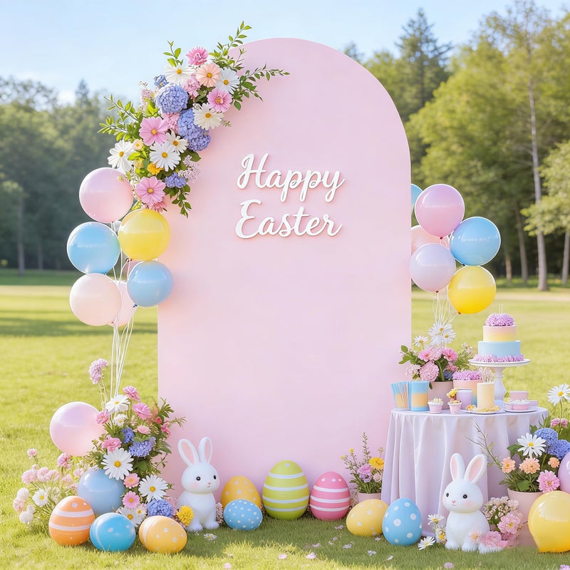 Shillance 6FT Pink Arch Backdrop Cover Spandex Fitted Arch Covers Stretchy Backdrop Round Top Chiara Backdrop for Valentines Birthday Party Ceremony Banquet Decoration - Image 1