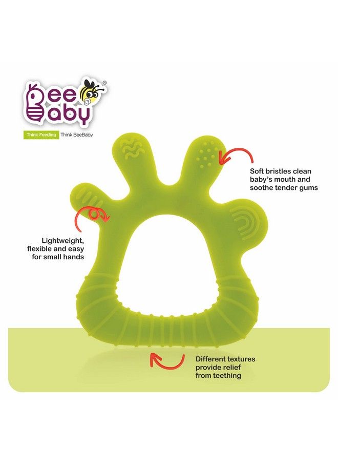 Beebaby Finger Shape Soft Silicone Teether For 3 To 6Months With Storage Case Bpa Free Teething Toy For Babies With Textured Surface For Soothing Gums. 100% Food Grade (Finger Green) - Image 5