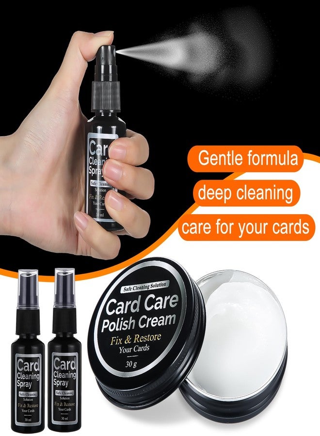 Fiwochic Trading Card Cleaning Kit Card Flattening Kit Repair Accessory Includes 2 Acrylic Discs 100 Cotton Swabs 100 Cleaning Pads 2 Polishing Paste 2 Cleaner 2 Yellow Suede Cloths 8 Small Clips - Image 4