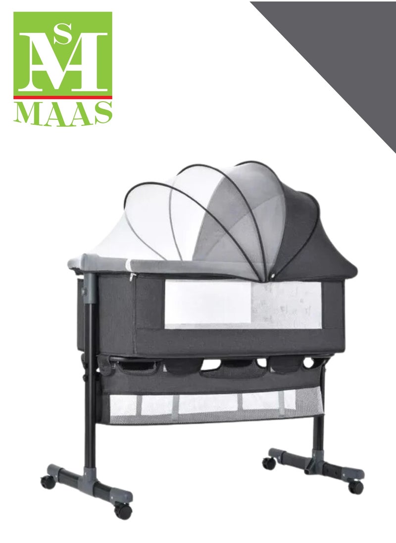 MAAS - 3 in 1 Portable Foldable Baby Bed Travel Bed with Adjustable Height Breathable Mesh and Mattress - Image 1