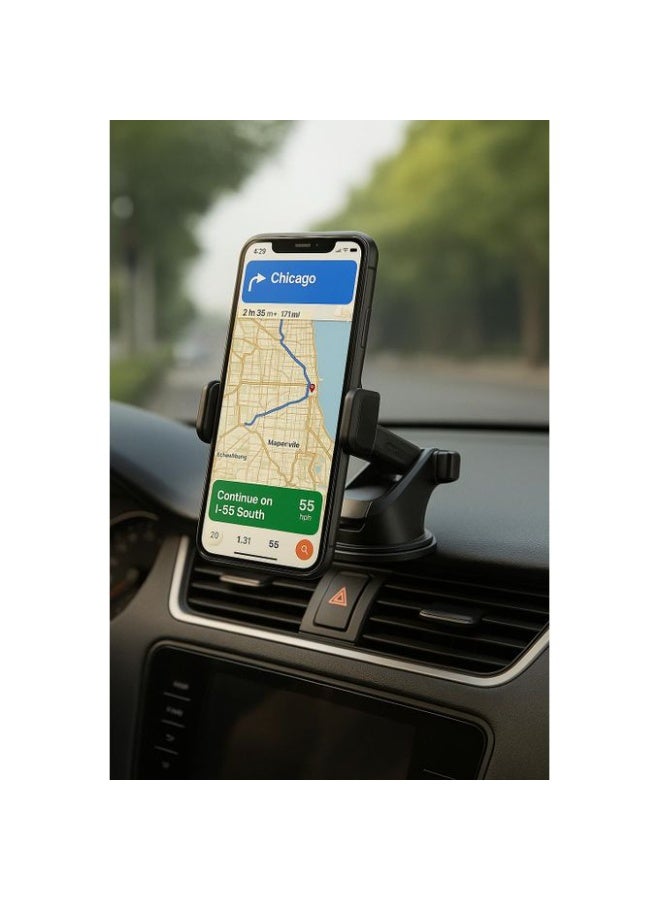 Earldom EH292 Universal Car Holder with Suction Cup – 360° Adjustable Phone Mount for Dashboard & Windshield - Image 5