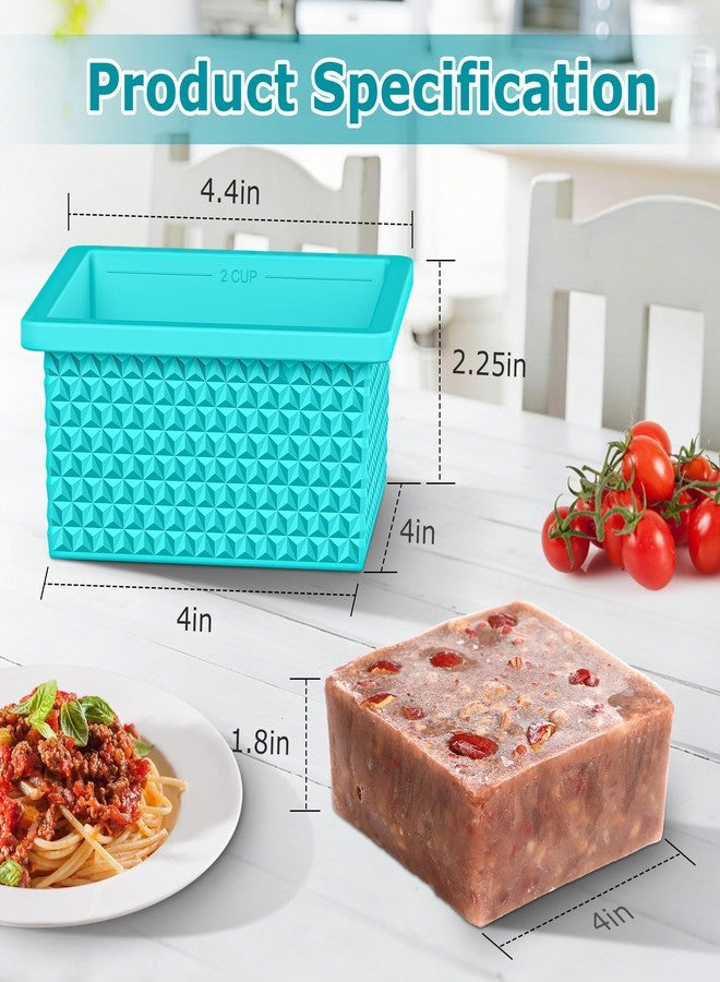 Aopigavi Silicone Freezer Tray with Lid 6 blue - Image 4