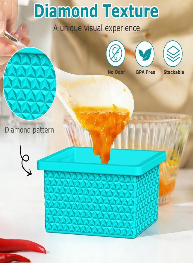 Aopigavi Silicone Freezer Tray with Lid 6 blue - Image 2