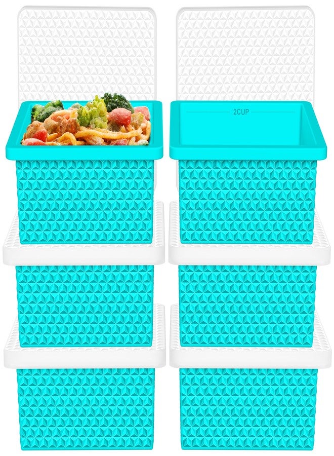Aopigavi Silicone Freezer Tray with Lid 6 blue - Image 1