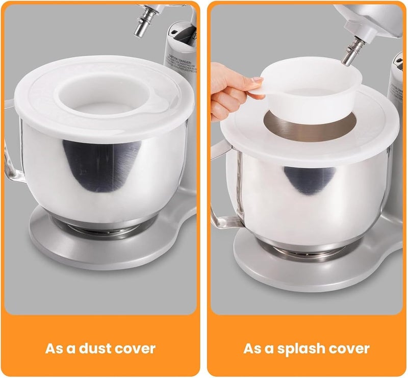 Pack of 2 Stand Mixer Accessories Bowl Lid Covers Food Splashing While Mixing Dough Cream or Sauces Mixer Bowl Covers - Image 5